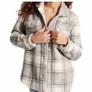 Abercrombie & Fitch
Teddy Plaid Check Sherpa Shacket Jacket Coat size XS
